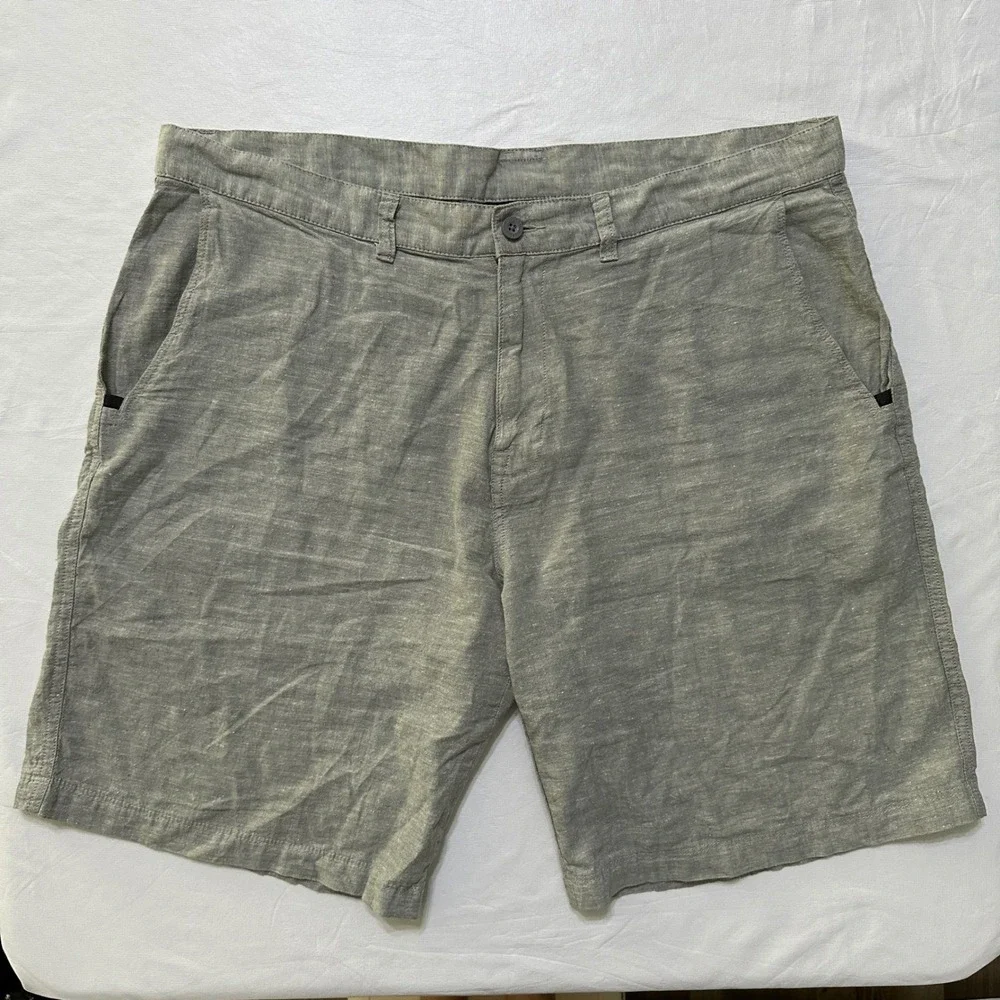 Patagonia Mens Lightweight Organic Work Wear Hemp Shorts Gray Size 36 Inseam 10